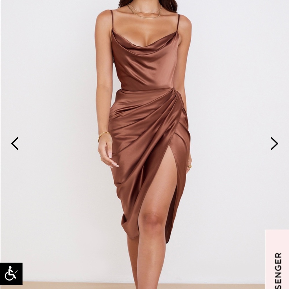 NWT House of CB “Reva” Corset Dress in Toffee - Sz Small